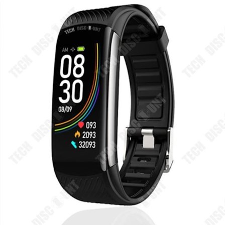 Sportsmartband - TD - Svart - Sittande påminnelse - Visar klockan - Gummi