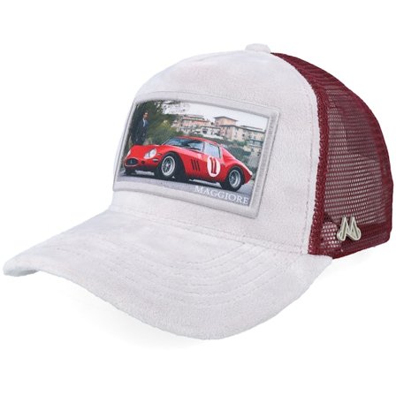 Maggiore - Grå trucker Keps - Enzo Grey/Burgundy A-Frame Trucker @ Hatstore