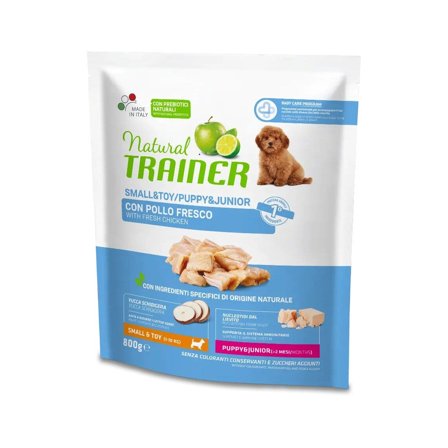 Natural Trainer Crocchette Pollo Cibo Secco Per Cuccioli Taglia