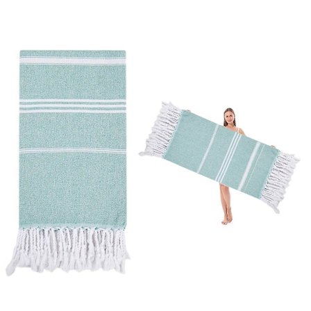 Tyrkisk Strandhåndkle Oversized 90*180cm 100% Bomull Sandfri Svømmehåndkle Lett Reisehåndkle