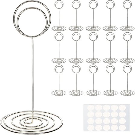 4,7 tumshållare för bord, 15-pack höga platskortshållare, söta namn bordskortshållare bildhållare stativ, fotomeny memo-klipp ideal Fo