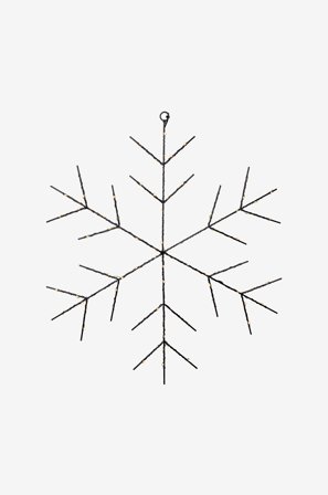 Star Trading - Dekoration Niva snöflinga 56cm - Svart - Julpynt - Från Homeroom