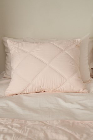 &Home - Pudebetræk Heaven Check - Rosa - Pyntepuder & pudebetræk - 50X60 - Fra Homeroom