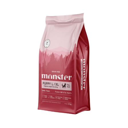 Monster Pet Food - Dog Grain Free Puppy L/XL Lamb/Duck 12 kg - Hund - Hundefôr & hundemat - Tørrfôr for hund - ZOO.no