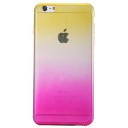 Gradient färgade Silikon TPU-Skal till iPhone 6/6S - Olika färge MultiColor Gul/Lila