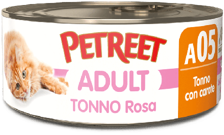 Petreet Tonno Rosa Con Carote Cibo Umido Gatto Adulto