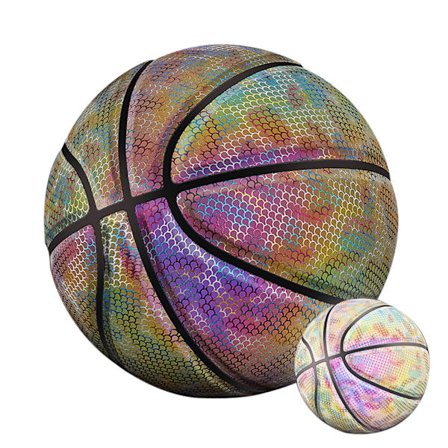 Koko 7 Heijastava Holografinen Koripallo Yöpeleihin, Pimeässä Hohtava Koripallo, Lahjoja Aikuisille ja Lapsille