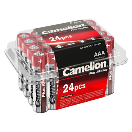24-pack Camelion Plus alkaliparistot AAA/LR03 1.5V, 1.5V