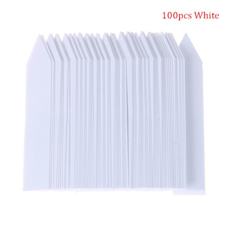 100 st 10x2CM Plast växtetiketter Mark Plant Tag White