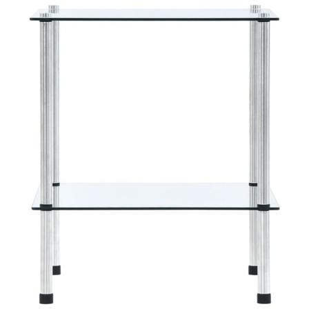 Vidaxl Hylla 2 Hyllplan Transparent 40x40x47 Cm Härdat Glas Transparent
