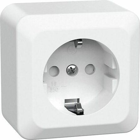 STIKKONTAKT 1-VEIS UTP CONNCET 2 HOME MED JORD HVIT