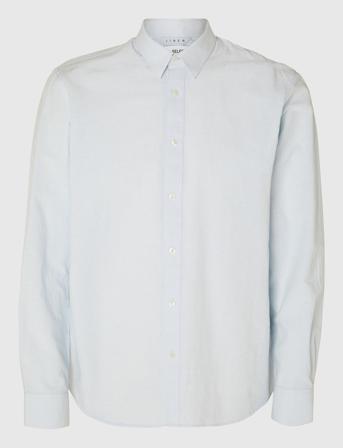 Selected Homme Slhslimsun Shirt Ls Classic Blå