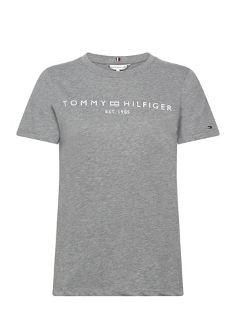 Reg Corp Logo C-Nk Ss T-shirts & Tops Short-sleeved Grå Tommy Hilfiger*Betinget Tilbud