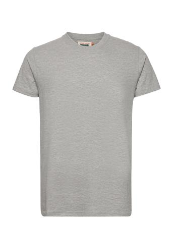 Regular Fit Round Neck T-Shirt T-shirts Short-sleeved Grå Revolution