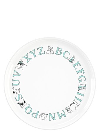 RIG-TIG Moomin Abc Tallerken Ø 20 Cm - White - Ø 20 CM