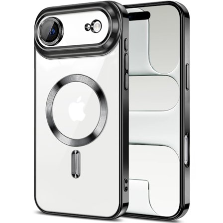 iPhone Air Cover – Metallic Cover med Magnetisk Kompatibilitet, Slankt Design - Sort