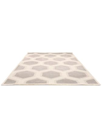 200X300 Geometric Lounge Rug - Grey/Beige