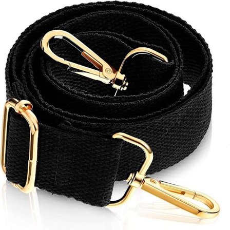 Handväska Axelrem, 3,8 cm (Svart) Bred Enfärgad Ersättningsrem