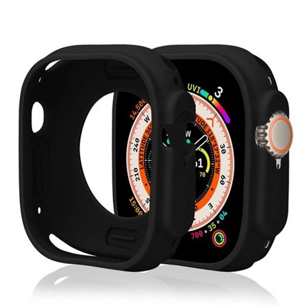 Silikonecover til Apple Watch 45 mm (Series 7/8/9) – Sort