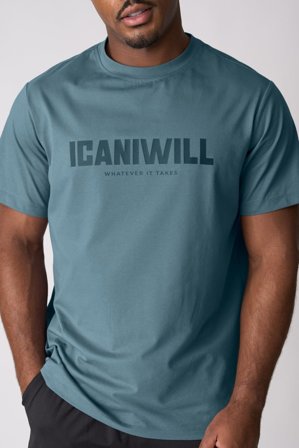 Everyday Cotton T-shirt Print Men Steel Blue