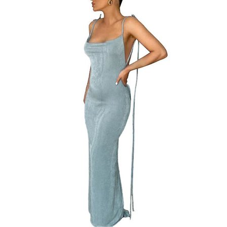 Backless Maxi Dress paghetti trap Dress For Women Long Club Party Beach Dress ummer Outfits