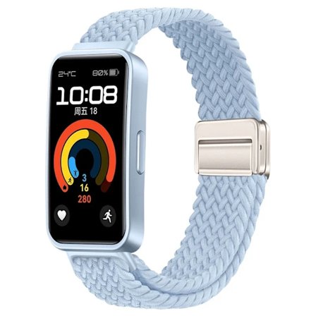 Nylonflätat armband för Huawei Band 10 9 8 Justerbart magnetspänne Armbandsur Huanwei Band 10/9/8 Tillbehör correa