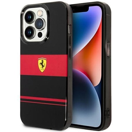 Ferrari FEHMP14XUCOK iPhone 14 Pro Max 6.7" musta/musta kovakotelo IMD Combi Magsafe