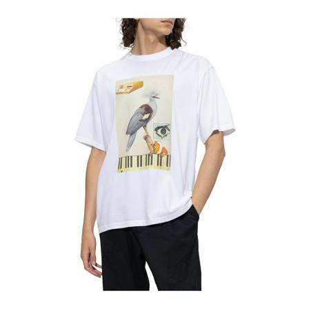 Undercover Printed T-shirt , Wit , Heren , Maat: L