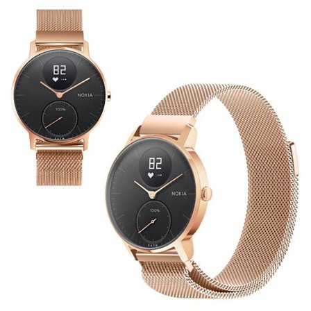 Withings Steel HR (36mm) / Steel milanese rustfrit stål Urrem - Rødguld