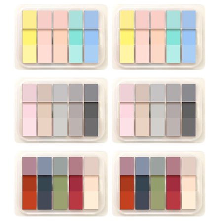 600 kpl läpinäkyviä kirjanmerkkejä muistiinpanoihin ja lukemiseen