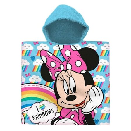 Disney Minnie regnbåge strandhandduk poncho 60x120 cm