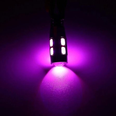 2/4 st T10 LED 10-SMD bilbelysning CANBUS parkeringsljus lampa vit 12V Boris Pink Purple