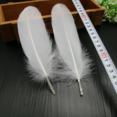 100 stk White Feathers Goose Craft Kompatibel Party Hat Crafts 15-22cm(White)