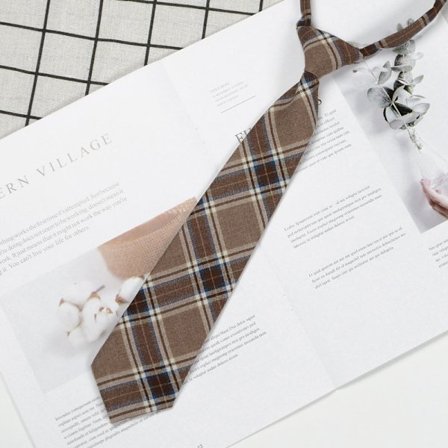 Japansk Skjorta Rutig Slips Halsduk Multifunktionell Krage