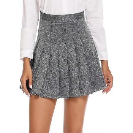 Metallic Kjolar Dam Skaterkjol Utsvängd Hög Midja Mini Ravekjol Halloweenkjolar S-2xl