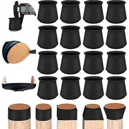 Stolebensbeskytter, 16 stk. fortykkede silikone stolebenhætter med filtpuder, runde/firkantede stolebensbeskyttere til stole- og bordben {KDO}