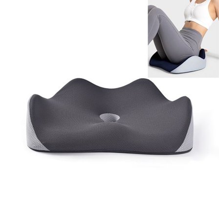 Sædepude i memoryskum 45x36x13cm - Grå