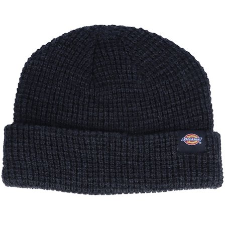 Dickies - Noir cuff Bonnet - Woodworth Waffle Black Cuff @ Hatstore