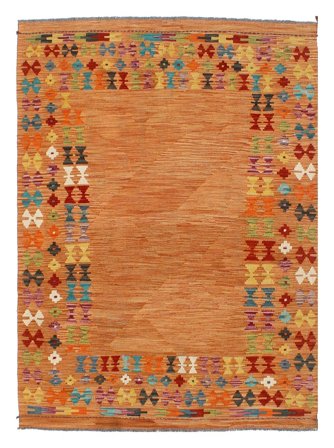 Handgewebt Kelim Afghan Old Stil 150X203 Wollteppich Klein