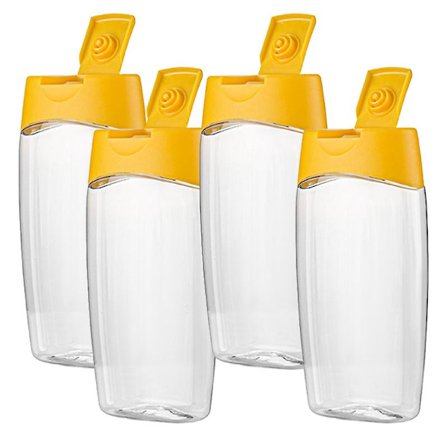500g Honningflaske Transparent Tykknet Plastflaske Bærbar Honning Klemflaske Syltetøy Ketchup Underflaske