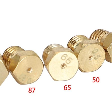 Fit Gas madlavningsapparater Sæt med 6 dyser LPG Konverteringssæt Til Lpg Gasbrænder Gevind M6*075 Universal Brænder Gasdyse Injektorer