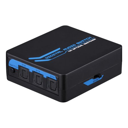 SPDIF/TOSLINK Digital Optic Au 4x1 Switch IR Remote Control
