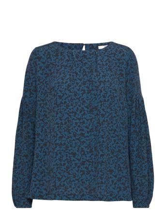 Blouses Woven Blus Långärmad Blå Esprit Casual