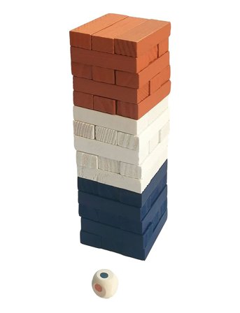 Tumbling Tower, Small Patterned Magni Toys