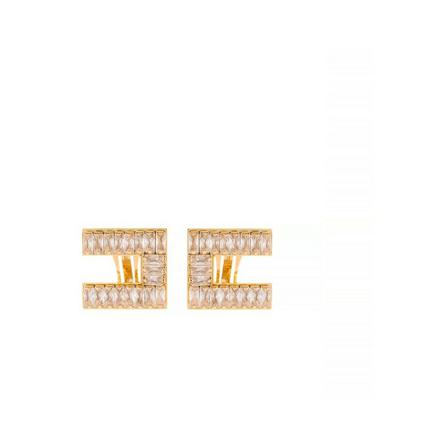 Elisabetta Franchi, Rings Geel, Dames, Maat:ONE Size