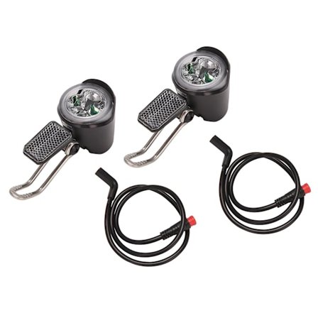 2x E-sykkel LED Frontlykt 6v 12v 24v 36v 48v 60v Sykkellykt Vanntett Frontlykt Vanntett