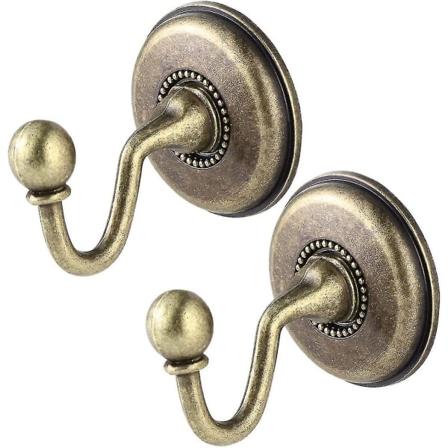 Vintage veggkroker Antikke messing veggkroker Dekorative gardinholdere Tieback kroker For krok Veske Kråkhylle nøkkelhenger Hjem Baderomsdør(2p)