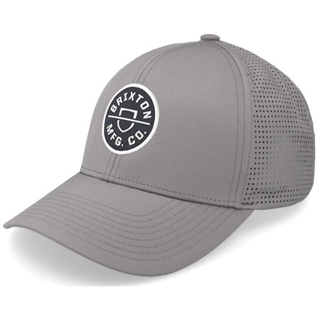Brixton - Grå trucker Caps - Crest X Medium Profile Grey/Grey Trucker @ Hatstore