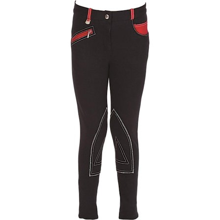 HyPERFORMANCE Barn/Barn Jean Look Jodhpurs 22in Marinblå/Röd