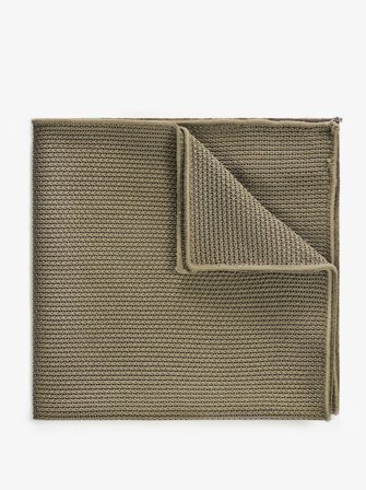 John Henric Men's Olivgrünes Einstecktuch aus Grenadine Size Onesize